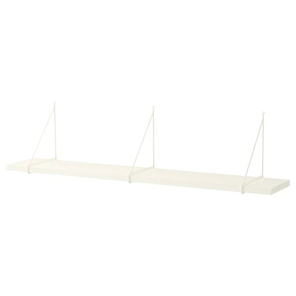 BERGSHULT / PERSHULT - Wall shelf, white/white, 120x20 cm