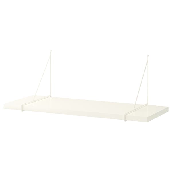 BERGSHULT / PERSHULT - Wall shelf, white/white, 80x30 cm - best price from Maltashopper.com 69290747