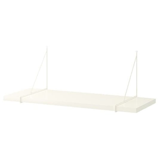 BERGSHULT / PERSHULT - Wall shelf, white/white, 80x30 cm - best price from Maltashopper.com 69290747