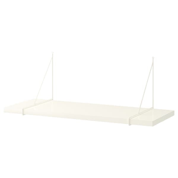 BERGSHULT / PERSHULT - Wall shelf, white/white, 80x30 cm