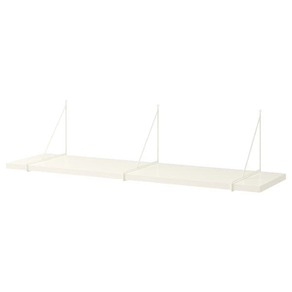 BERGSHULT / PERSHULT - Wall shelf, white/white, 120x30 cm