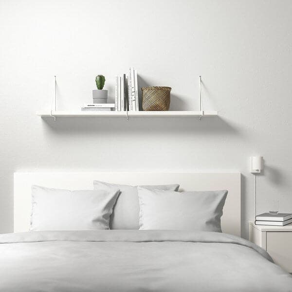 BERGSHULT / PERSHULT - Wall shelf, white/white, 120x20 cm - best price from Maltashopper.com 39290701