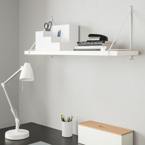 Ikea BERGSHULT / PERSHULT - Wall shelf, white/white, 80x20 cm