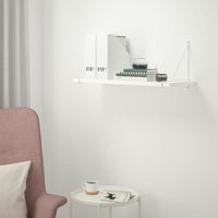 BERGSHULT / PERSHULT - Wall shelf, white/white, 80x30 cm - best price from Maltashopper.com 69290747
