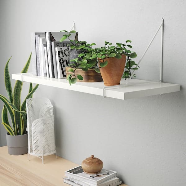 BERGSHULT / PERSHULT - Wall shelf, white/white, 80x30 cm - best price from Maltashopper.com 69290747