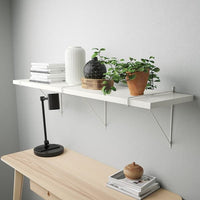 BERGSHULT / PERSHULT - Wall shelf, white/white, 120x30 cm - best price from Maltashopper.com 79290775