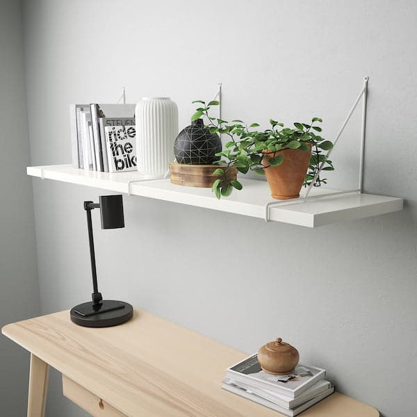BERGSHULT / PERSHULT - Wall shelf, white/white