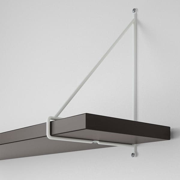 Ikea BERGSHULT / PERSHULT - Wall shelf, brown-black/white, 80x20 cm