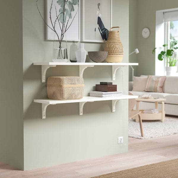 Ikea BERGSHULT / RAMSHULT - Wall shelf combination, white, 120x30 cm