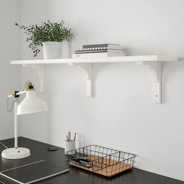 BERGSHULT / RAMSHULT - Wall shelf, white, 120x20 cm - best price from Maltashopper.com 99325477