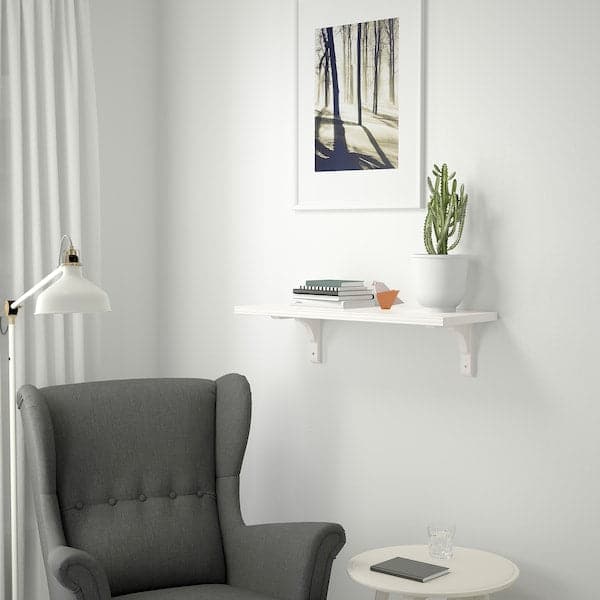 Ikea BERGSHULT / RAMSHULT - Wall shelf, white, 80x30 cm