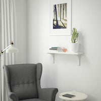 BERGSHULT / RAMSHULT - Wall shelf, white, 80x20 cm - best price from Maltashopper.com 79290596