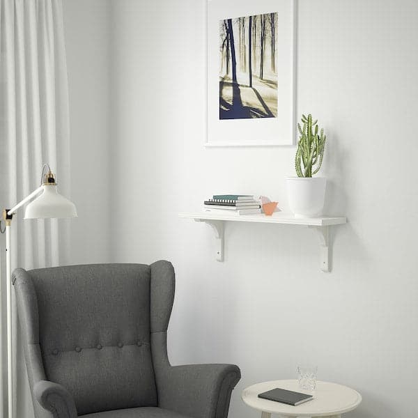 Ikea BERGSHULT / RAMSHULT - Wall shelf, white, 80x20 cm
