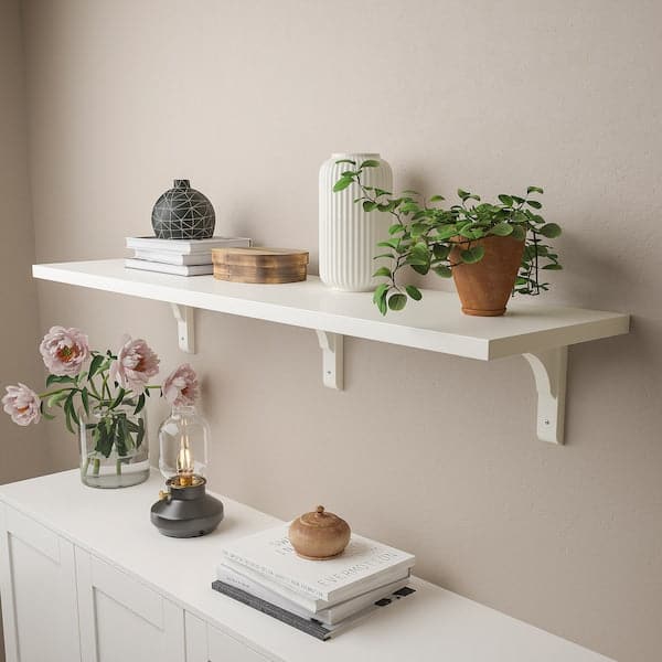 Ikea BERGSHULT / RAMSHULT - Wall shelf, white, 120x30 cm