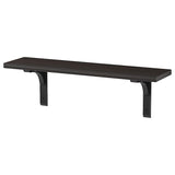 BERGSHULT / RAMSHULT wall shelf, brown-black, 80x20 cm