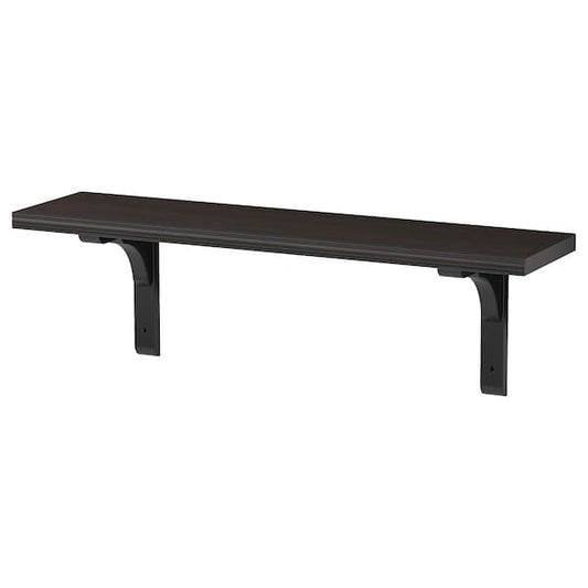 BERGSHULT / RAMSHULT - Wall shelf, brown-black, 80x20 cm - best price from Maltashopper.com 29290612