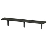 BERGSHULT / RAMSHULT wall shelf, brown-black, 120x20 cm