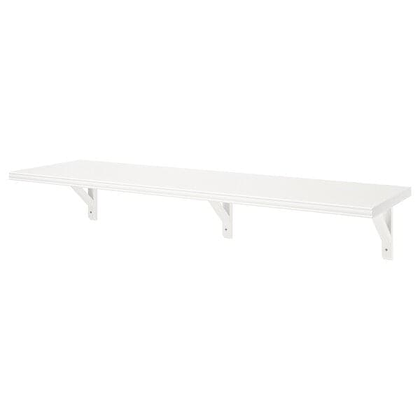 BERGSHULT / SANDSHULT - Wall shelf, white/white stained aspen