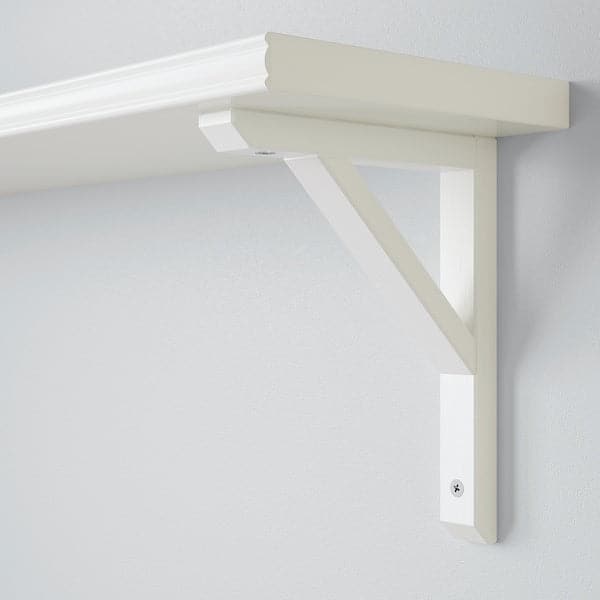 BERGSHULT / SANDSHULT - Wall shelf, white/white stained aspen