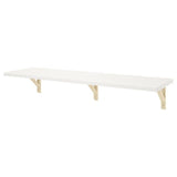 BERGSHULT / SANDSHULT wall shelf, white/aspen, 120x30 cm