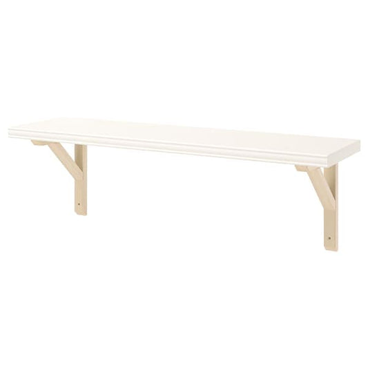 Ikea BERGSHULT / SANDSHULT - Wall shelf, white/aspen, 80x20 cm