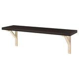 BERGSHULT / SANDSHULT wall shelf, brown-black/aspen, 80x20 cm