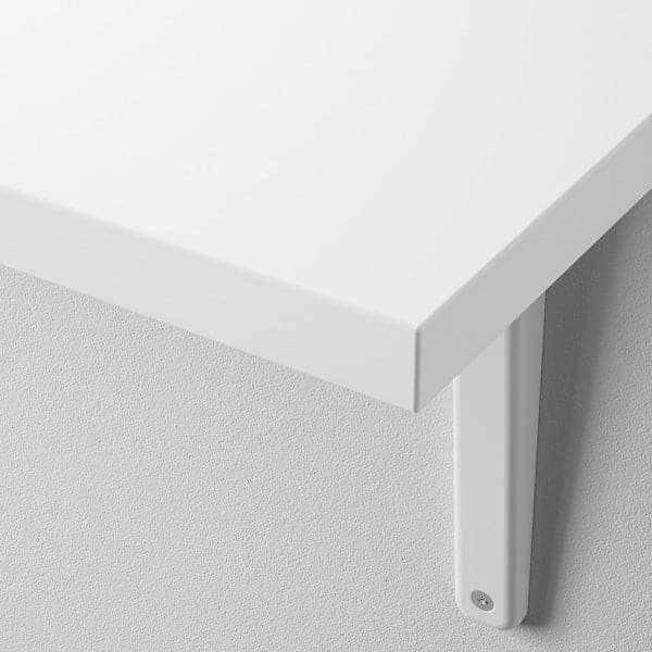 BERGSHULT / TOMTHULT - Shelf with bracket, white, 120x20 cm - best price from Maltashopper.com 99418315