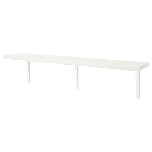 Ikea BERGSHULT / TOMTHULT - Shelf with bracket, white, 120x20 cm