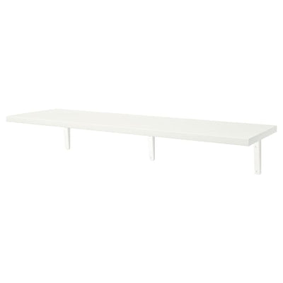 BERGSHULT / TOMTHULT - Shelf with bracket, white, 120x30 cm - best price from Maltashopper.com 39418318