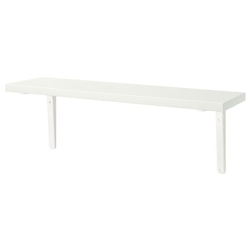 BERGSHULT / TOMTHULT - Shelf with bracket, white, 80x20 cm