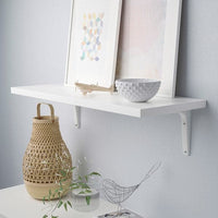 BERGSHULT / TOMTHULT - Shelf with bracket, white, 80x30 cm - best price from Maltashopper.com 19418324