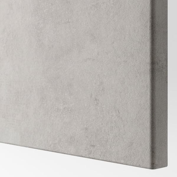 Ikea BESTÅ - Storage combination w doors/drawers, white Kallviken/Stubbarp/light grey concrete effect, 120x42x74 cm