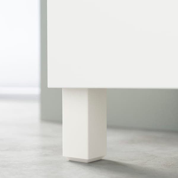 Ikea BESTÅ - Storage combination w doors/drawers, white Kallviken/Stubbarp/light grey concrete effect, 120x42x74 cm