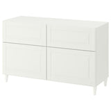 BESTÅ storage combination w doors/drawers, white/Smeviken/Kabbarp white, 120x42x74 cm