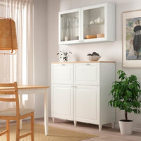BESTÅ - Storage combination w doors/drawers, white Smeviken/Ostvik/Kabbarp white clear glass, 120x42x240 cm - best price from Maltashopper.com 29412802