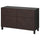 BESTÅ - BESTÅ Storage combination w doors/drawers, black-brown Hedeviken/Stubbarp/dark brown stained oak veneer, 120x42x74 cm