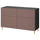 BESTÅ storage combination w doors/drawers, black-brown/Hjortviken/Ösarp brown, 120x42x74 cm