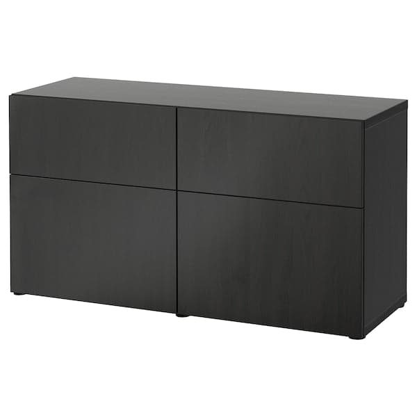 BESTÅ - Storage combination w doors/drawers, black-brown/Lappviken black-brown, 120x42x65 cm - best price from Maltashopper.com 69412621