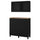 BESTÅ storage combination w doors/drawers, black-brown Lappviken/Sindvik/Stubbarp black-brown clear glass, 120x42x240 cm