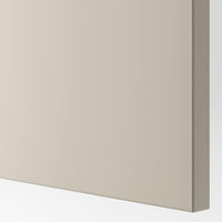 BESTÅ - Storage combination w doors/drawers, black-brown Lappviken/Stubbarp/light grey-beige clear glass, 120x42x213 cm - best price from Maltashopper.com 89421554