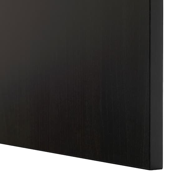 BESTÅ - Storage combination w doors/drawers, black-brown/Lappviken/Stubbarp black-brown clear glass, 120x42x213 cm - best price from Maltashopper.com 09412493
