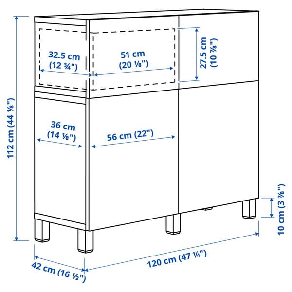 BESTÅ - Combination + doors/drawers