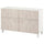 BESTÅ storage combination w doors/drawers, white Bergsviken/Stubbarp/beige marble effect, 120x42x74 cm