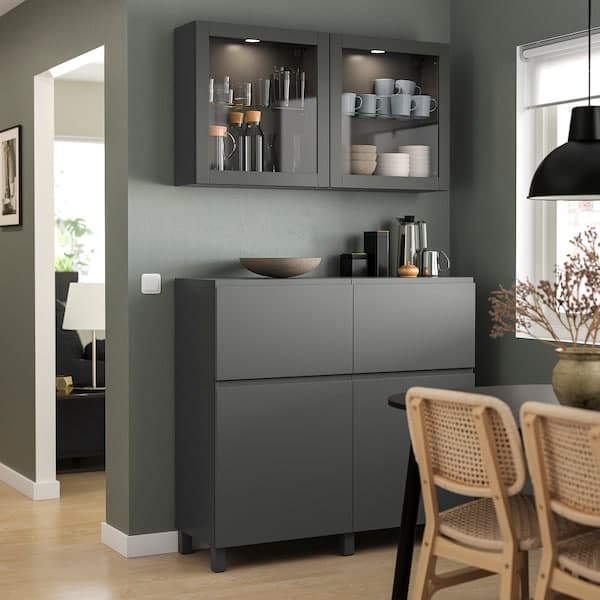 BESTÅ - Storage combination w doors/drawers, 120x42x213 cm - best price from Maltashopper.com 59508129