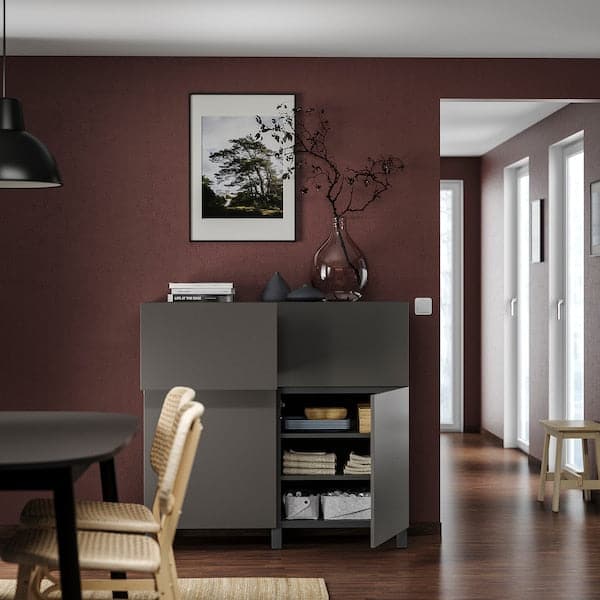BESTÅ - Storage combination w doors/drawers, 120x42x112 cm - best price from Maltashopper.com 09508155