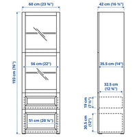 BESTÅ - Storage combination w glass doors, white/Lappviken white clear glass, 60x42x193 cm - Premium File Cabinets from Ikea - Just €328.99! Shop now at Maltashopper.com