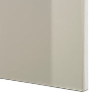 BESTÅ - Combination with glass doors, white / Selsviken high-gloss / beige frosted glass, 120x42x193 cm - best price from Maltashopper.com 89488827