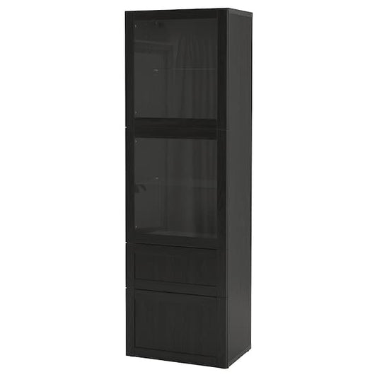 BESTÅ - Combination with glass doors , 60x42x193 cm - best price from Maltashopper.com 89412516