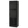 BESTÅ storage combination w glass doors, black-brown/Selsviken high-gloss/black clear glass, 60x42x193 cm