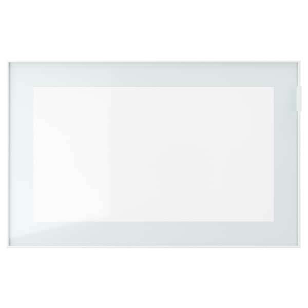 BESTÅ - Wall-mounted cabinet combination, white Glassvik/white/light green clear glass, 60x22x38 cm - best price from Maltashopper.com 89489172